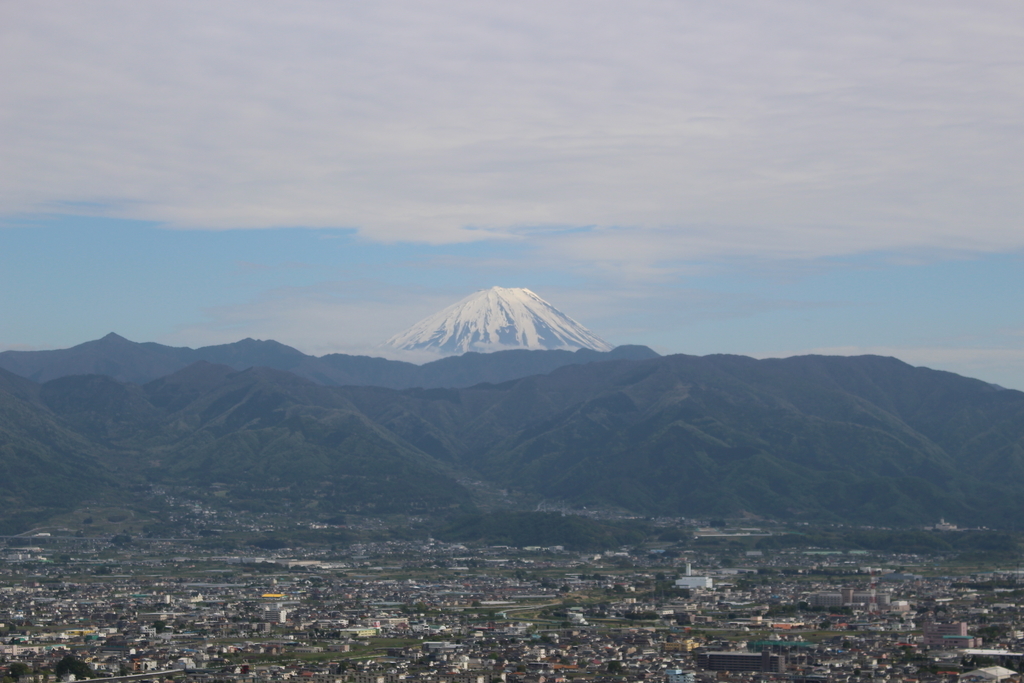 山梨県立科学館　展望デッキからの富士山