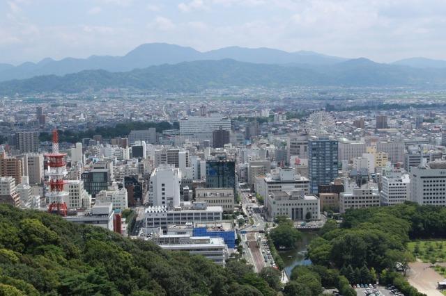 松山城　天守からの眺め