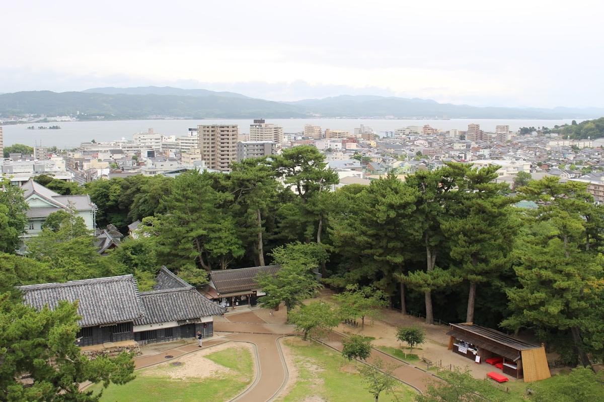 松江城　天守閣からの眺め